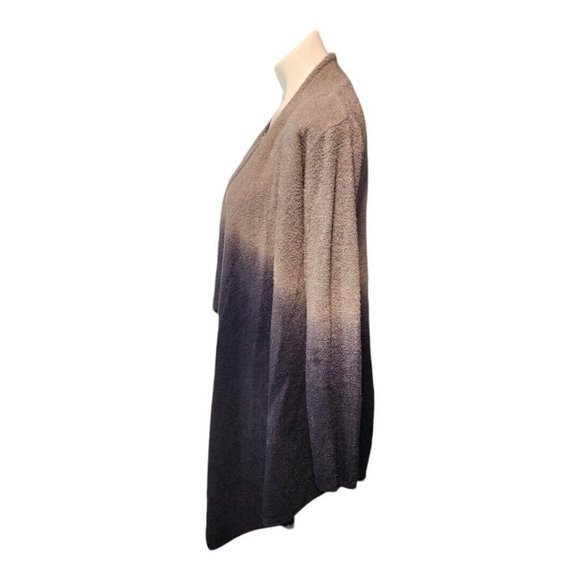 Barefoot Dreams Bamboo Chic Lite Calypso Wrap Ombre Cardigan‎ S/M Gray Black - Picture 3 of 12
